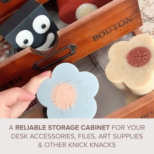 Mộc Mạc 4-Ngăn Kéo Đứng Loại Nhà Văn Phòng Bàn Tổ Chức Bằng Gỗ Hộp Lưu Trữ Với Nắp Đậy Trường Văn Phòng Nguồn Cung Cấp Hàng Ngày Lưu Trữ - Product Image 4