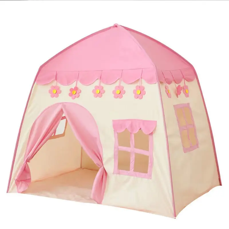 어린이 텐트 아기 게임 텐트 하이 퀄리티 실내 야외 핑크 꽃 어린이 장난감 야외 텐트