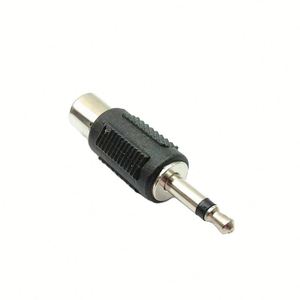 2极3.5毫米至RCA单声道音频连接器适配器3.5毫米公至RCA短1/8 AUX公引脚插头插孔3，5毫米RCA母适配器 - Product Image 1