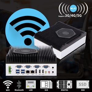 Endüstriyel gömülü Mini PC H310 X86 çekirdek 8/9-I3/I5/I7/I9 Fan 9-36V geniş gerilim Mini kutu bilgisayar - Product Image 3