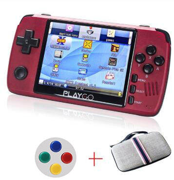 Console rouge améliorée + bouton + étui