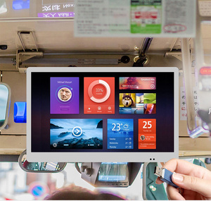17&quot;18.5 Inch Car <strong>Lcd</strong> Mounted Wide Voltage AV <strong>Input</strong> <strong>Usb</strong> Advertising <strong>Screen</strong> Ads Roof/hang Digital Signage and <strong>Displays</strong> Bus Monitor - Product Image 1