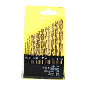Tốc độ cao Thép 13PC Titan mạ gỗ Twist khoan với tuốc nơ vít điện - Product Image 1