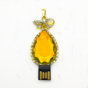 Mới Nhất Đá Quý Món Quà Đặc Biệt Tình Yêu Trái Tim Đá Quý Pendrive Kim Loại Vòng Cổ Tinh Thể Kim Cương Memory Stick - Product Image 6