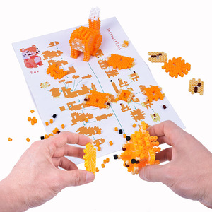 トレンド製品2023新しい子供のおもちゃキツネ恐竜プラスチックヒューズビーズ楽しいゲーム3Dパズルヒューズビーズキット - Product Image 4