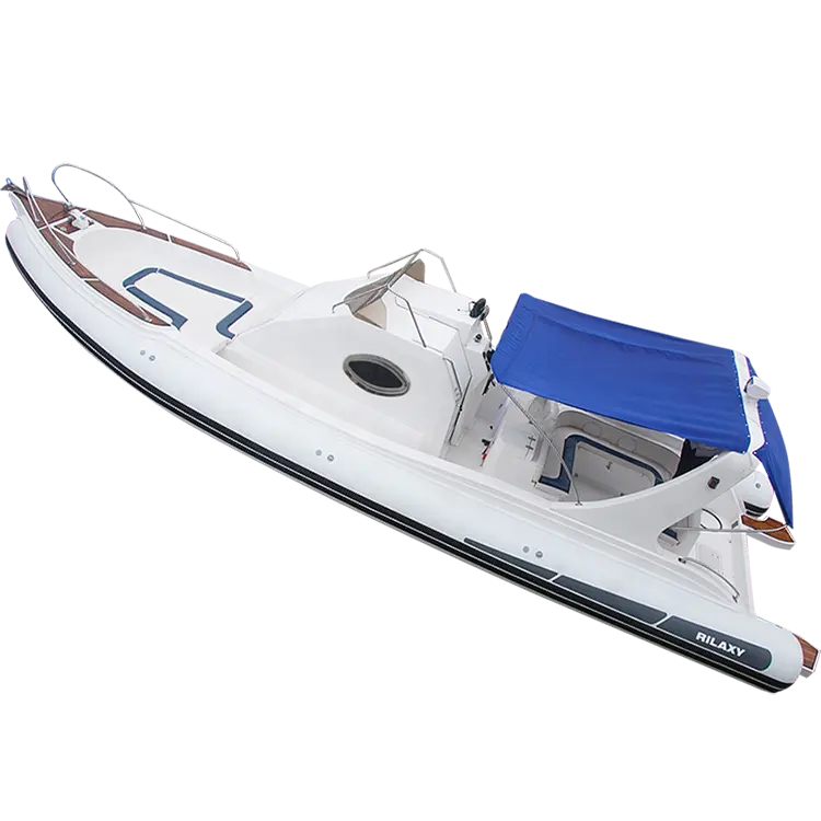 China Rilaxy 9.6 M Luxe Cabine Cruiser Rib Boot Jacht Met Top Snelheid Van 62 Knopen