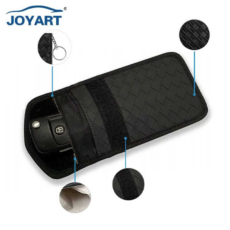 Wholesale Waterproof Dustproof Leather2 layers signal blocking RFID shielding car key pouch card protected holder case