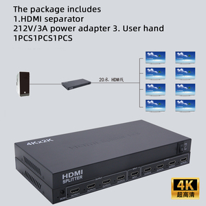 4K * 2K de alta calidad OEM 1X8 HDMI Splitter 1 en 8 Out HDMI Splitter para monitores duales para DVD PS4 HDTV HDMI Splitter - Product Image 2