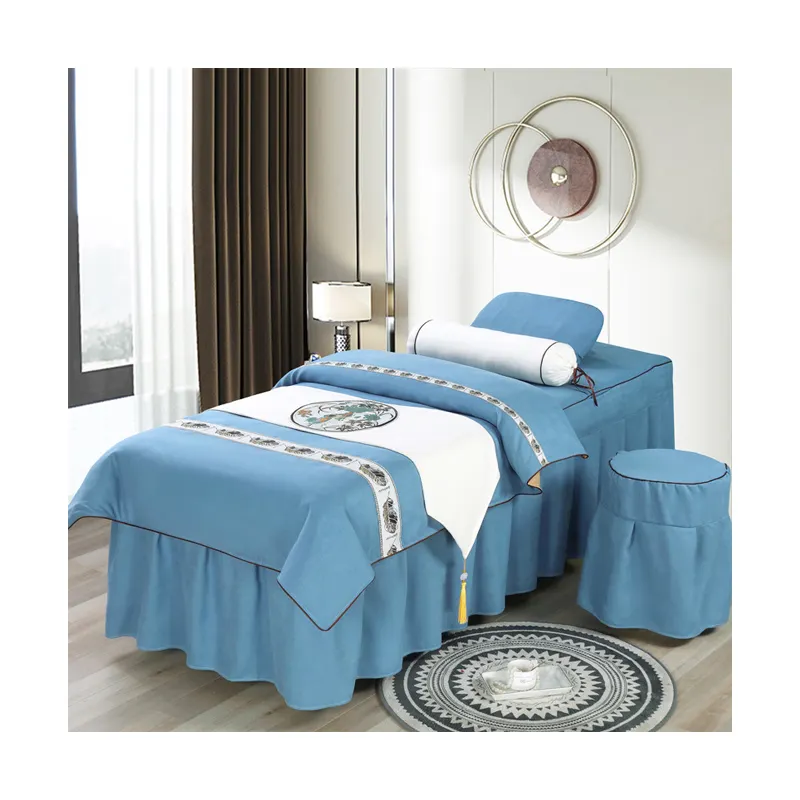 Sábanas de cama para clínica de masaje, cubierta de sábana de Spa, mesa de masaje