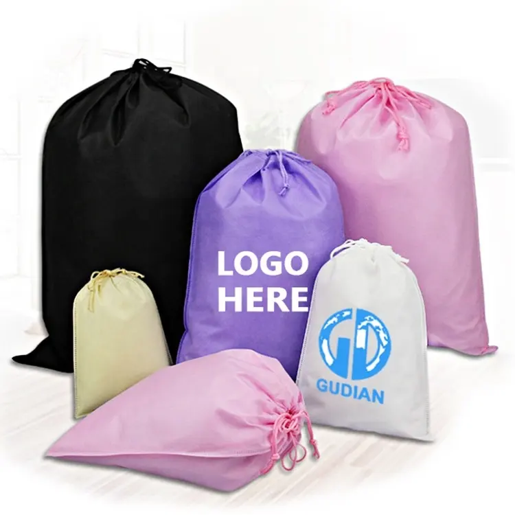 Custom Reusable Nonwoven Fabric Dust Bag Eco Friendly Non-woven Storage Pouch Non Woven Drawstring Bag
