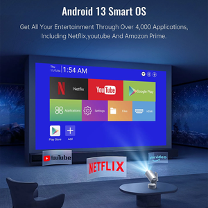 Mini Android 13 LED LCD Control táctil Proyector inteligente portátil 3D incorporado 1080p Cine en Casa 4K WiFi Educación Negocios BT5.2 - Product Image 4