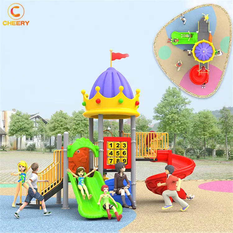 किडी खेल पिछवाड़े छोटे प्लास्टिक स्लाइड के लिए इस्तेमाल किया स्कूल बालवाड़ी खेल का मैदान उपकरण बिक्री
