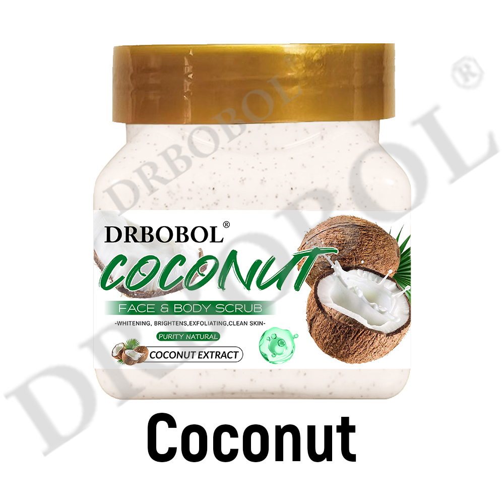 Exfoliante corporal de crema de coco 350 g (versión en inglés)
