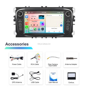 Hikity for <strong>Ford</strong> Focus Mondeo <strong>C</strong>-<strong>MAX</strong> S-<strong>MAX</strong> Galaxy II Kuga 2008-2011 7&quot; 4+64G Android Car Radio Stereo WiFi/Carplay/Android Auto