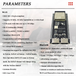 Esp32-s3-devkitc-1 Entwicklungs platine Bt 2.4g Wifi-Modul für Arduino 8mb Psram 16mb Flash N16r8 44pin Cp2102 Typ-c Esp32 S3