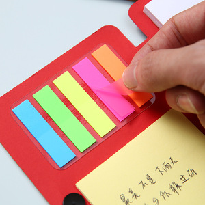 Button Design Kraft papier Cover Aufkleber Note Memo Pad Buch Convenience Note Kombination Sticky Book Tab Notebook mit Stift - Product Image 4