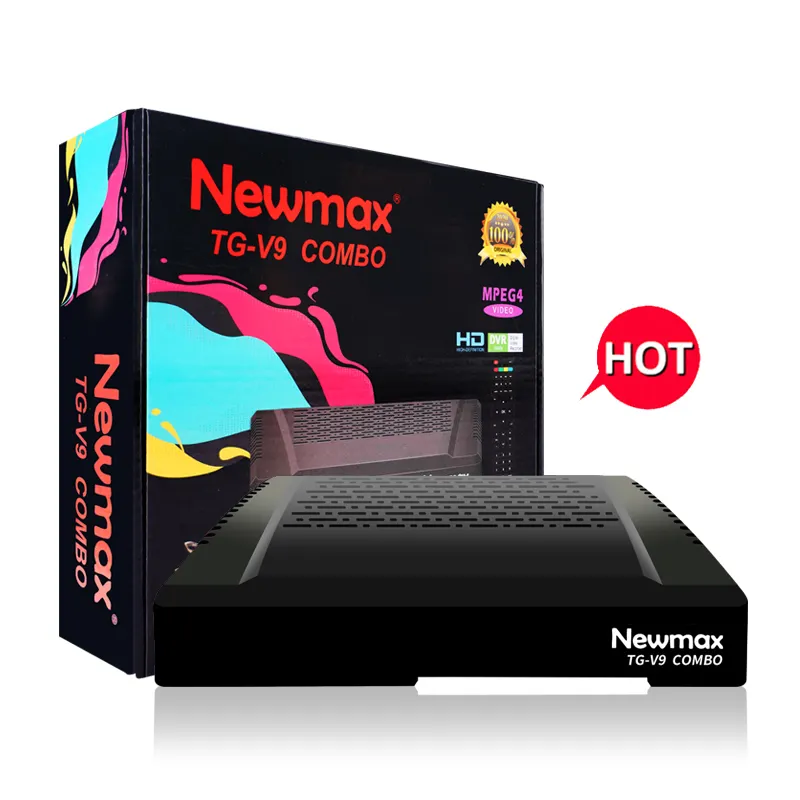 NEWMAX-decodificador de TG-V9 para tv, decodificador satélite con usb, plato gratis