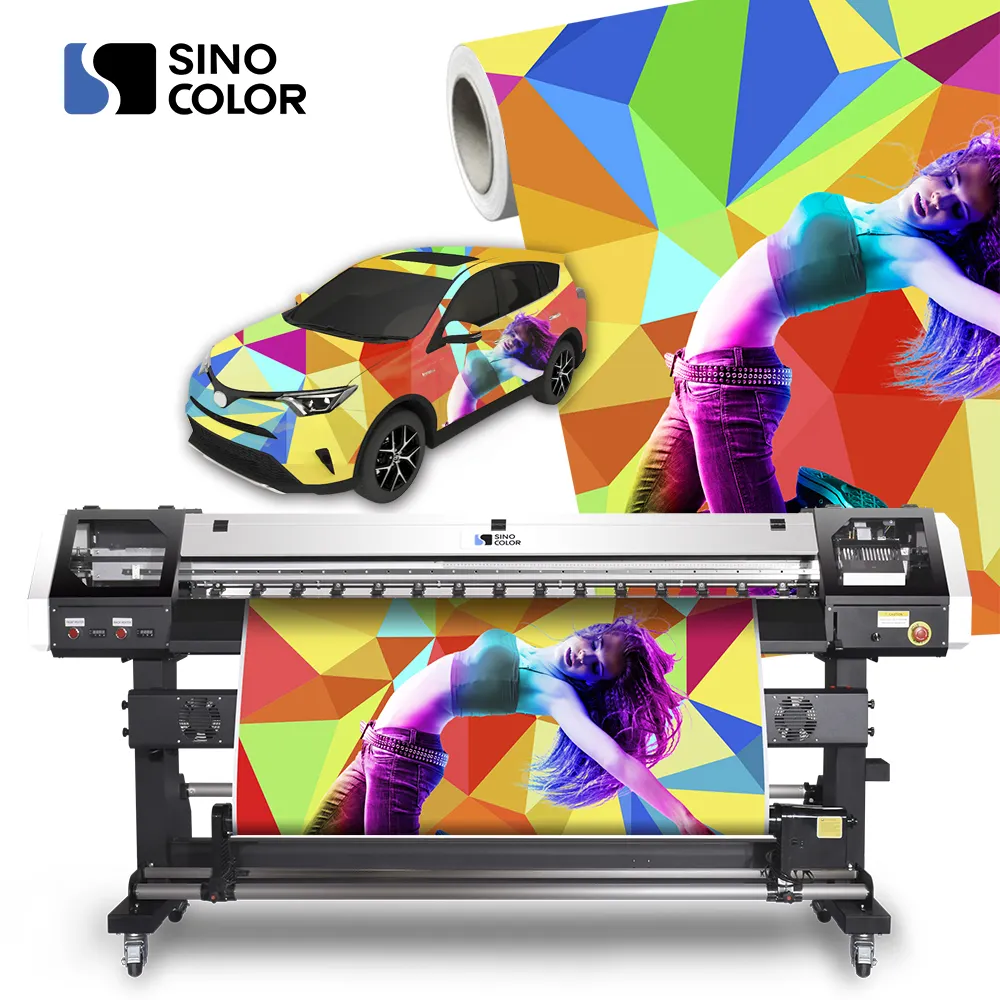 SinoColor Hot Sale Economic 160cm DX8 TX800 Head 1440dpi Vinyl Poster Banner Eco Solvent Ink Printer Low Price