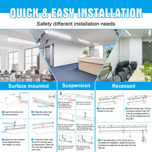 Stokta lineer aydınlatma abd LED Stock DLC 4ft 8ft 30W 35W 40W 50W tavan şerit lamba doğrusal ışıklar Led Batten floresan lamba - Product Image 5