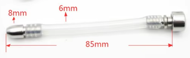 Silver silicone tube only