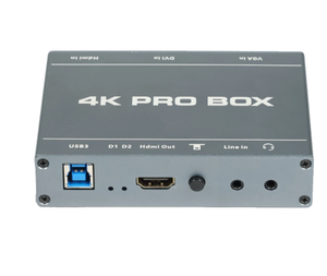 Nueva llegada DVI HDMI VGA a USB3.0 Tarjeta de captura 4K PRO BOX HD dispositivo de captura de video HDMI Loop out 1080P 60fps salida Plug and Play HD AV