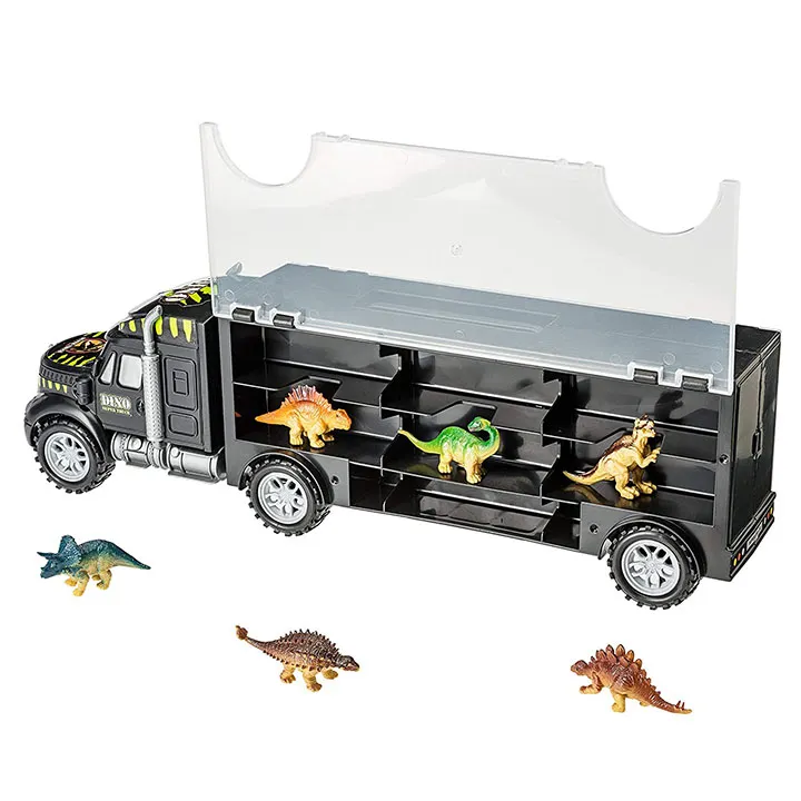 16 "Rimorchio del trattore Dinosauro di Vettore di Trasporto Tuck Auto Giocattolo Con 6 Mini DinosaursToys