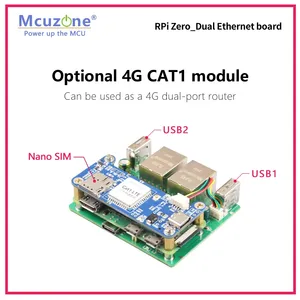 Ethernet dual y placa USB para RaspberryPi Zero/zero W, Zero2 W, USB HUB RJ45, Sonda, 4G LTE Driver-free Custom - Product Image 5