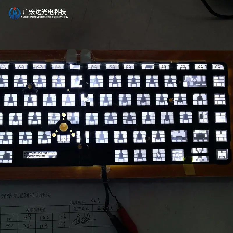 Panduan Lampu Keyboard 17 Inci Modul Film Lampu Latar Kustom Pabrik OEM untuk Semua Jenis Lampu Keyboard