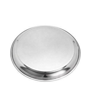多规格不锈钢泰式加厚底式大圆托盘 - Product Image 3