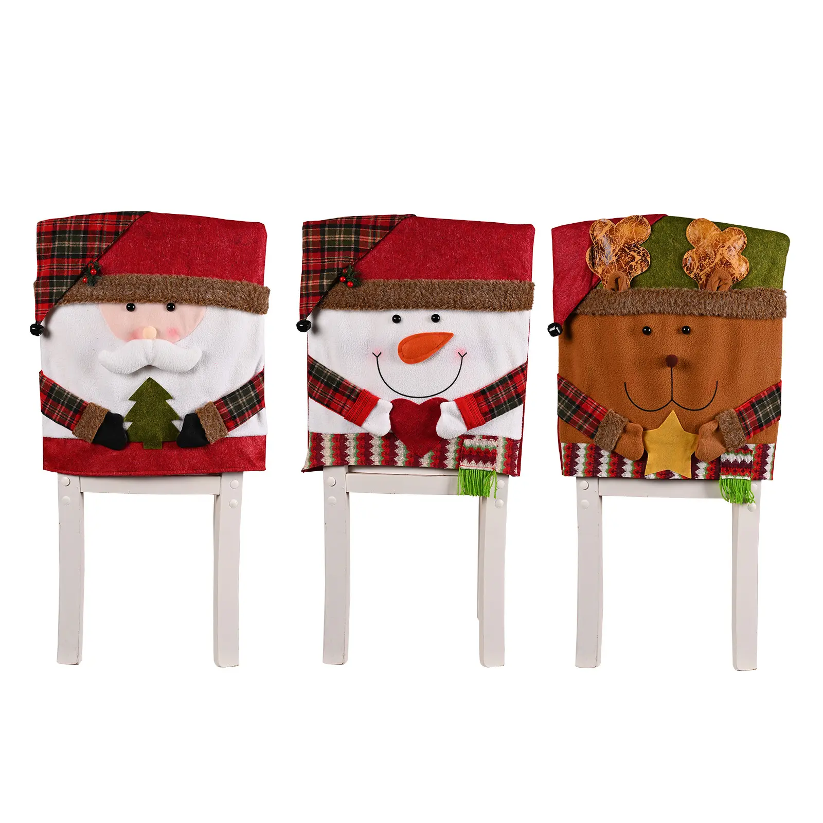חדש כיסא קישוט חג המולד צואה סט צואה סט בובה חדש כיסוי אירופאי וריהוט דקורטיבי