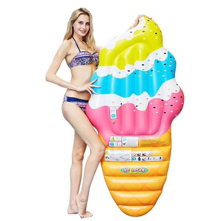 Popular Inflável Ice-Cream Pool Float Inflável Piscina Brinquedos Infláveis Verão Natação Praia Brinquedos