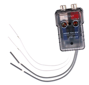 Señal de altavoz de alto nivel a adaptador RCA de bajo nivel Convertidor de subwoofer alto a bajo para automóvil - Product Image 1