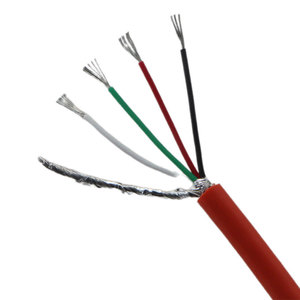 High Quality Load Cell <strong>Cable</strong> Connector Wire Color Code 4 Conductors AWG 24 Tpu Tpv Coiled Wire Sensor <strong>Cable</strong> From China - Product Image 1