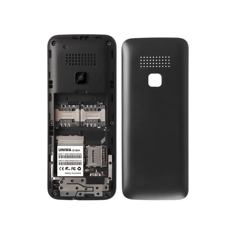 هاتف محمول غير مقفول من المصنع E1801 مع كاميرا 0.08 ميجا بيكسل زر لوحة مفاتيح Old Simple Classic GSM هاتف خلوي مزود بخاصية