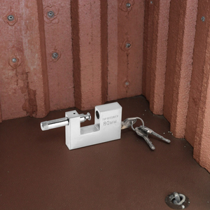 Yaprak anahtar taşıma ile yüksek kaliteli dikdörtgen demir asma kilit konteyner kapısı kilit kutusu anti-hırsızlık su geçirmez güvenlik özellikleri - Product Image 6