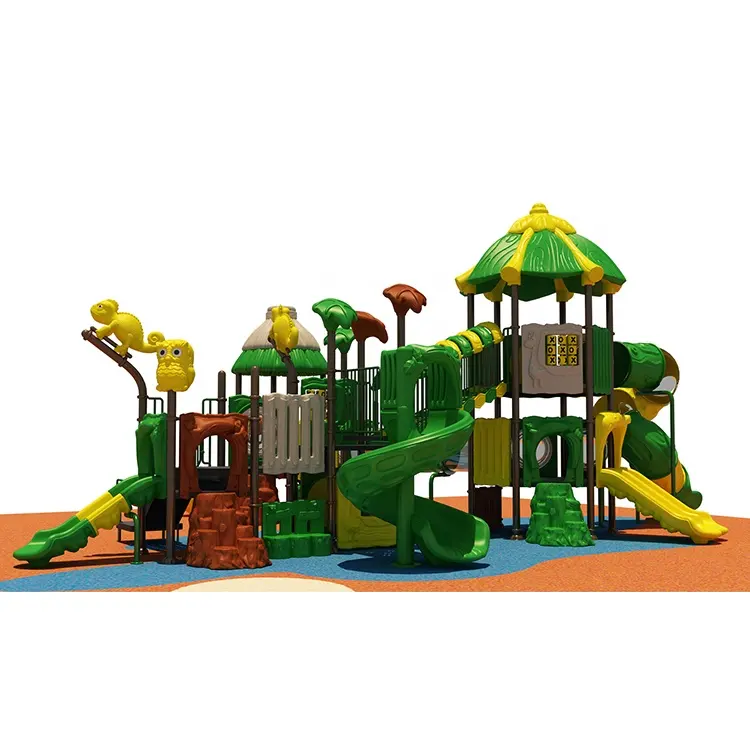 Equipo de juegos de los niños de plástico de diapositivas juego al aire libre de instalaciones deportivas, parque de atracciones