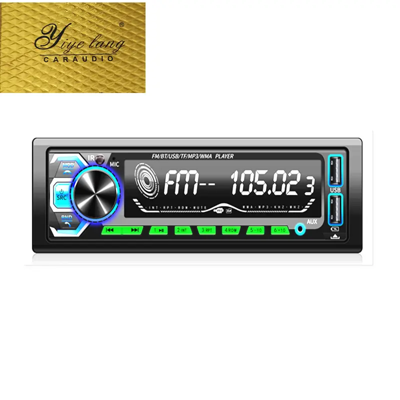 Araç ses sistemi 1 din ayrılabilir paneli multi-medya araba mp3 çalar MP3/AM/FM