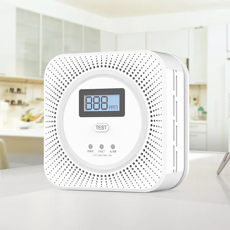 Alarma detectora de fugas de gas natural LPG montada en la pared para seguridad en la cocina del hogar, sensor detector de monóxido de carbono, alarma Co