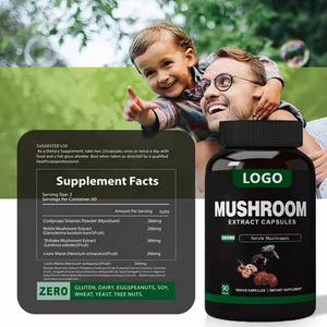 Hữu Cơ nấm chiết xuất viên nang Reishi sư tử bờm nấm phức tạp bổ sung viên nang - Product Image 5