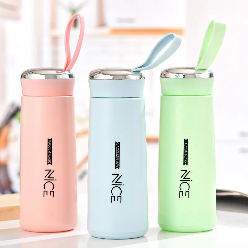 Nouveau Offre Spéciale éblouissant belle doublure en verre tasse mode Portable Sport grande capacité isolation eau maison coloré 400ml cadeau bouteille