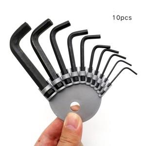 10 adet Allen anahtarı kiti anahtarı anahtarı onarım aracı için bisiklet tek taraflı L tipi anahtarı Hex anahtar anahtarı seti ile top End 10 Set - Product Image 2
