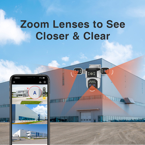 CS621ZS 12MP Solar WiFi Outdoor <strong>Camera</strong> 10X Zoom 720&deg; AI Human Detection Four Lenses CMOS <strong>Sensor</strong> <strong>Memory</strong> Card for New Clients - Product Image 3