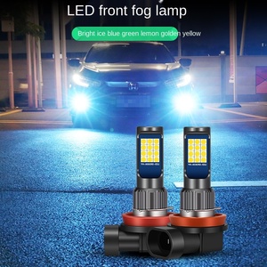 หลอดไฟตัดหมอกด้านหน้า2สีดำสว่างมาก12V สำหรับรถยนต์ไฟตัดหมอก LED 881 H11 H7 9006สีสองสี - Product Image 5