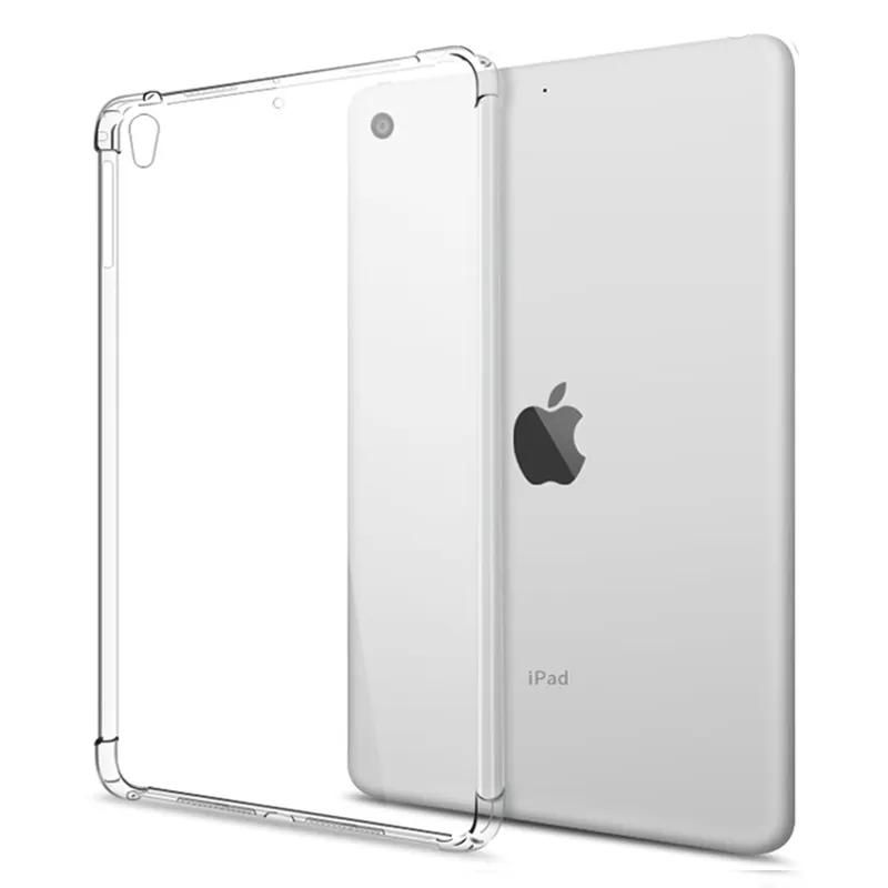Прозрачный чехол для планшета iPad 10,2 2021 2020 2019 7 8 9 th Gen, противоударный силиконовый чехол, мягкий прозрачный чехол из ТПУ