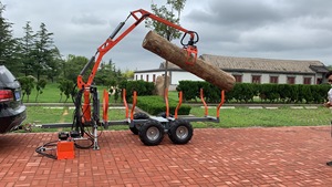 Rimorchio Log con gru macchine forestali Grapple Log Log rimorchio con gru legname Loader - Product Image 2