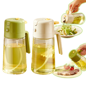 500ml 17oz Lichtschutz Glas Olivenöl Sprühflasche 2 in 1 Ölzerstäuber Ölspender Küche Kochen Airfryer Salat BBQ - Product Image 1