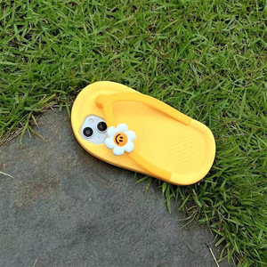 Fashion New Sun Flower Cartoon 3D Flip-flops PhoneCase for IPhone 13 12 11 Pro XS Max XR 7 8 Plus Creative Couple Silicone <strong>Cover</strong> - Product Image 3
