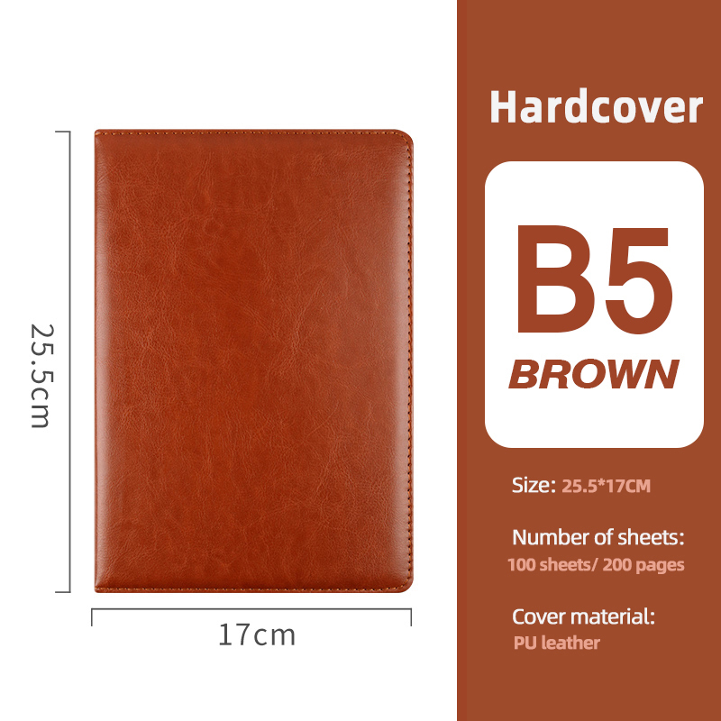 ปกแข็งสีน้ำตาล B5 (100 แผ่น)