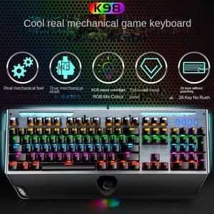 Teclado mecánico para juegos con cable USB de alta calidad Máquina de escribir de metal con 3 teclas Anti-Ghosting - Product Image 6