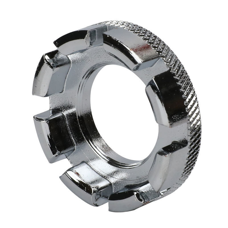 Silver 8-spoke wrench
